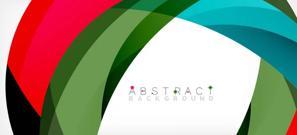 Kleurcirkelvormen, minimale geometrische achtergrond. Trendy dynamische samenstelling. Vector Illustratie voor Behang, Banner, Achtergrond, Landingspagina — Stockvector