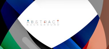 Color circle shapes, minimal geometric background. Trendy dynamic composition. Vector Illustration For Wallpaper, Banner, Background, Landing Page