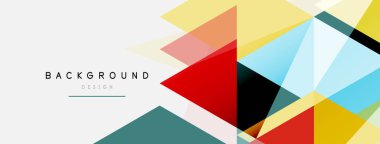 Renkli üçgen bileşimi, geometrik soyut arkaplan. Tekno veya iş konsepti, duvar kağıdı, afiş, arkaplan, iniş sayfası deseni