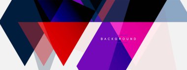 Mozaik üçgenler geometrik arkaplan. Tekno veya iş konsepti, duvar kağıdı, afiş, arkaplan, iniş sayfası deseni