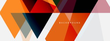 Mozaik üçgenler geometrik arkaplan. Tekno veya iş konsepti, duvar kağıdı, afiş, arkaplan, iniş sayfası deseni