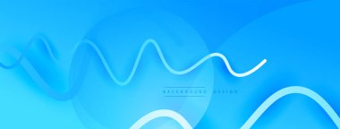 Gölge efektli dalga çizgisi olan soyut gradyan arkaplan. Geometrik bileşim. 3B gölge efektleri ve sıvı eğimleri