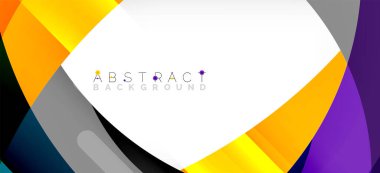 Color circle shapes, minimal geometric background. Trendy dynamic composition. Vector Illustration For Wallpaper, Banner, Background, Landing Page