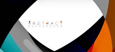 Color circle shapes, minimal geometric background. Trendy dynamic composition. Vector Illustration For Wallpaper, Banner, Background, Landing Page