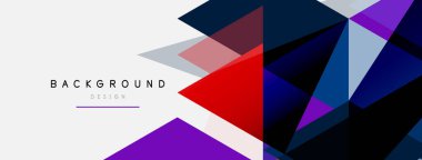 Renkli üçgen bileşimi, geometrik soyut arkaplan. Tekno veya iş konsepti, duvar kağıdı, afiş, arkaplan, iniş sayfası deseni