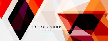 Mozaik üçgenler geometrik arkaplan. Tekno veya iş konsepti, duvar kağıdı, afiş, arkaplan, iniş sayfası deseni