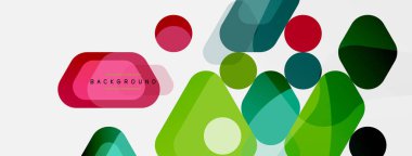 Soyut yuvarlak geometrik şekiller ve daireler. Duvar kağıdı, afiş, arkaplan veya iniş için moda tekno iş şablonu