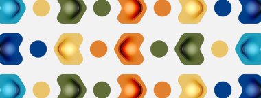 Beyaz arka planda renkli ok şekilleri. Minimum geometrik soyut arkaplan. Duvar kağıdı afişi veya iniş sayfası için vektör illüstrasyonu