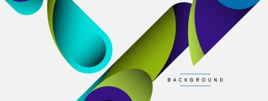 Soyut arkaplan. Minimum geometrik daireler ve koyu gölgeli yuvarlak şekiller. Duvar kağıdı afişi veya arkaplan için moda teknoloji iş şablonu