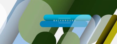 Soyut arkaplan. Yuvarlak şekiller, gri arkaplanda çizgiler. Duvar kağıdı afişi veya iniş sayfası için vektör illüstrasyonu