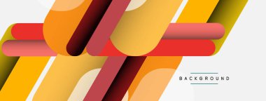 Yuvarlak şekiller ve çizgiler üst üste biniyor. Duvar kağıdı afişi veya iniş sayfası için vektör illüstrasyonu