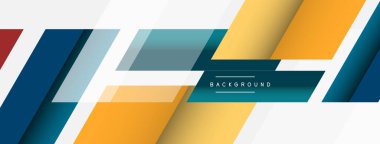 Vektör arkaplanı. Gölge efektli soyut örtüşen renk çizgileri tasarımı. Duvar kağıdı afişi için resim arkaplanı veya iniş sayfası