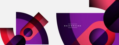 Geometrik soyut arkaplan. Duvar kağıdı arkaplanı veya iniş sayfası için yuvarlak şekiller, daireler, satır bileşimi