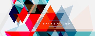 Mozaik üçgenler geometrik arkaplan. Tekno veya iş konsepti, duvar kağıdı, afiş, arkaplan, iniş sayfası deseni