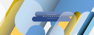 Soyut arkaplan. Yuvarlak şekiller, gri arkaplanda çizgiler. Duvar kağıdı afişi veya iniş sayfası için vektör illüstrasyonu