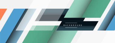 Vektör arkaplanı. Gölge efektli soyut örtüşen renk çizgileri tasarımı. Duvar kağıdı afişi için resim arkaplanı veya iniş sayfası