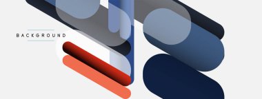 Soyut arkaplan. Yuvarlak şekiller, gri arkaplanda çizgiler. Duvar kağıdı afişi veya iniş sayfası için vektör illüstrasyonu