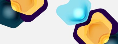 Beyaz arka planda renkli ok şekilleri. Minimum geometrik soyut arkaplan. Duvar kağıdı afişi veya iniş sayfası için vektör illüstrasyonu