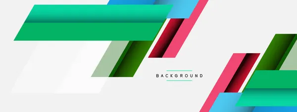 Fundo vetorial. Abstrato sobreposição de design de linhas de cores com efeitos de sombra. Ilustração para fundo banner papel de parede ou landing page —  Vetores de Stock