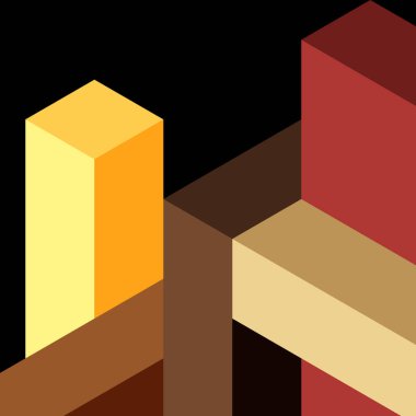 Soyut arkaplan. 3 boyutlu küp, küp elementler ve bloklar. Duvar kağıdı, afiş, arkaplan, iniş sayfası için tekno veya iş konsepti