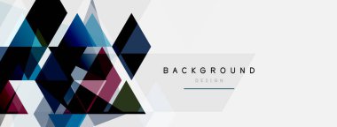 Renkli üçgen bileşimi, geometrik soyut arkaplan. Tekno veya iş konsepti, duvar kağıdı, afiş, arkaplan, iniş sayfası deseni