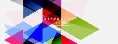 Renkli üçgen bileşimi, geometrik soyut arkaplan. Tekno veya iş konsepti, duvar kağıdı, afiş, arkaplan, iniş sayfası deseni