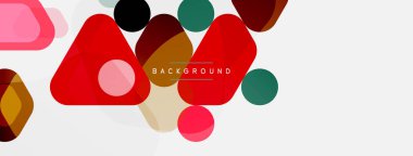 Soyut yuvarlak geometrik şekiller ve daireler. Duvar kağıdı, afiş, arkaplan veya iniş için moda tekno iş şablonu