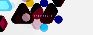 Soyut yuvarlak geometrik şekiller ve daireler. Duvar kağıdı, afiş, arkaplan veya iniş için moda tekno iş şablonu