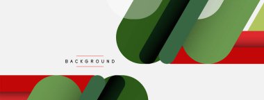 Yuvarlak şekiller ve çizgiler üst üste biniyor. Duvar kağıdı afişi veya iniş sayfası için vektör illüstrasyonu