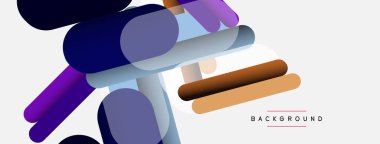 Soyut arkaplan. Yuvarlak şekiller, gri arkaplanda çizgiler. Duvar kağıdı afişi veya iniş sayfası için vektör illüstrasyonu