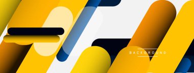 Soyut arkaplan. Yuvarlak şekiller, gri arkaplanda çizgiler. Duvar kağıdı afişi veya iniş sayfası için vektör illüstrasyonu