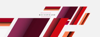 Vektör arkaplanı. Gölge efektli soyut örtüşen renk çizgileri tasarımı. Duvar kağıdı afişi için resim arkaplanı veya iniş sayfası