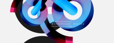 Soyut arkaplanı çember içine al. Duvar kağıdı afişi arkaplan kartı veya iniş sayfası için vektör illüstrasyonu