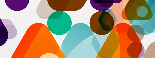 Barevné bubliny a zaoblené geometrické tvary na bílém. Vektorové geometrické minimální abstraktní pozadí pro tapetu, banner, pozadí, úvodní stránka — Stockový vektor