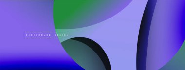 Yaratıcı geometrik duvar kağıdı. Asgari soyut arkaplan. Duvar kağıdı arkaplanı veya iniş sayfası için daire ve dalga kompozisyon vektör çizimi