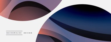 Yaratıcı geometrik duvar kağıdı. Asgari soyut arkaplan. Duvar kağıdı arkaplanı veya iniş sayfası için daire ve dalga kompozisyon vektör çizimi