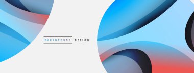 Yaratıcı geometrik duvar kağıdı. Asgari soyut arkaplan. Duvar kağıdı arkaplanı veya iniş sayfası için daire ve dalga kompozisyon vektör çizimi