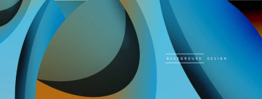 Yaratıcı geometrik duvar kağıdı. Asgari soyut arkaplan. Duvar kağıdı arkaplanı veya iniş sayfası için daire ve dalga kompozisyon vektör çizimi