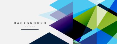 Renkli üçgen bileşimi, geometrik soyut arkaplan. Tekno veya iş konsepti, duvar kağıdı, afiş, arkaplan, iniş sayfası deseni