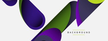 Soyut arkaplan. Minimum geometrik daireler ve koyu gölgeli yuvarlak şekiller. Duvar kağıdı afişi veya arkaplan için moda teknoloji iş şablonu