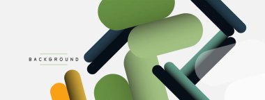 Soyut arkaplan. Yuvarlak şekiller, gri arkaplanda çizgiler. Duvar kağıdı afişi veya iniş sayfası için vektör illüstrasyonu