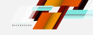 Vektör arkaplanı. Gölge efektli soyut örtüşen renk çizgileri tasarımı. Duvar kağıdı afişi için resim arkaplanı veya iniş sayfası