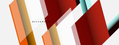 Vektör arkaplanı. Gölge efektli soyut örtüşen renk çizgileri tasarımı. Duvar kağıdı afişi için resim arkaplanı veya iniş sayfası