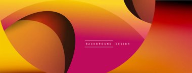 Yaratıcı geometrik duvar kağıdı. Asgari soyut arkaplan. Duvar kağıdı arkaplanı veya iniş sayfası için daire ve dalga kompozisyon vektör çizimi