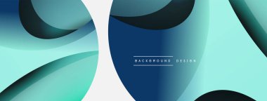 Yaratıcı geometrik duvar kağıdı. Asgari soyut arkaplan. Duvar kağıdı arkaplanı veya iniş sayfası için daire ve dalga kompozisyon vektör çizimi