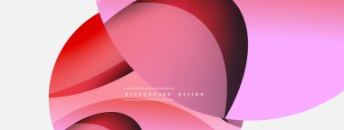 Yaratıcı geometrik duvar kağıdı. Asgari soyut arkaplan. Duvar kağıdı arkaplanı veya iniş sayfası için daire ve dalga kompozisyon vektör çizimi