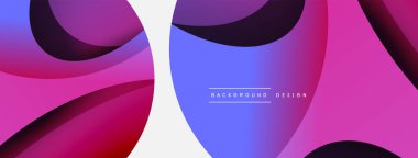 Yaratıcı geometrik duvar kağıdı. Asgari soyut arkaplan. Duvar kağıdı arkaplanı veya iniş sayfası için daire ve dalga kompozisyon vektör çizimi