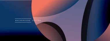 Yaratıcı geometrik duvar kağıdı. Asgari soyut arkaplan. Duvar kağıdı arkaplanı veya iniş sayfası için daire ve dalga kompozisyon vektör çizimi