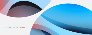 Yaratıcı geometrik duvar kağıdı. Asgari soyut arkaplan. Duvar kağıdı arkaplanı veya iniş sayfası için daire ve dalga kompozisyon vektör çizimi