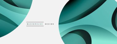 Yaratıcı geometrik duvar kağıdı. Asgari soyut arkaplan. Duvar kağıdı arkaplanı veya iniş sayfası için daire ve dalga kompozisyon vektör çizimi